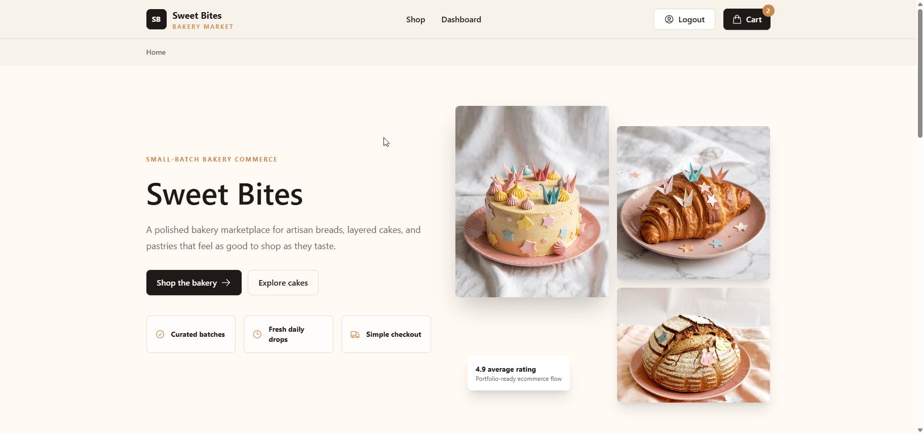 E-Commerce Platform storefront interface